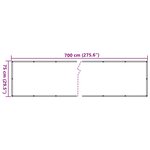vidaXL Écran d'intimité de balcon aspect de plante vert 700x75 cm PVC