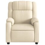 vidaXL Fauteuil inclinable Crème Tissu