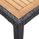 vidaXL Salon de jardin 5 Pièces avec coussins résine tressée noir