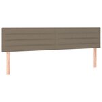 vidaXL Sommier à lattes de lit avec matelas taupe 120x190 cm tissu