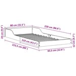 vidaXL Cadre de lit Marron cire Bois massif en pin