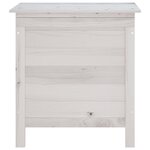 vidaXL Boîte de rangement de jardin blanc bois massif de sapin