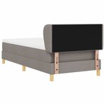 vidaXL Lit à ressorts avec matelas Taupe 100 x 200 cm tissu