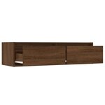 vidaXL Meuble TV avec lumières LED chêne marron 100X35 5x25 cm