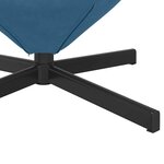 vidaXL Fauteuil œuf Bleu 63 x 73 x 90 cm Velours