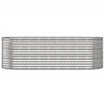 vidaXL Lit surélevé de jardin Acier galvanisé Argenté