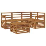 vidaXL Ensemble de canapés d'extérieur 5 pc Naturel Polyester