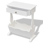 vidaXL Porte-revues Melrose Blanc
