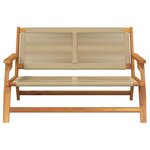 vidaXL Banc de jardin Beige 76x122x73 cm en bois massif d'acacia
