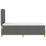vidaXL Lit à ressorts avec matelas gris foncé 90x200 cm en tissu