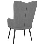 vidaXL Chaise de relaxation Gris foncé Tissu