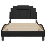 vidaXL Cadre de lit Viana avec LED sans matelas noir 100x203 cm
