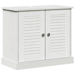 vidaXL Ensemble de mobilier de salle de bain 5 Pièces Blanc antique