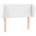 vidaXL Tête de lit avec oreilles Blanc 103x23x78/88 cm Similicuir
