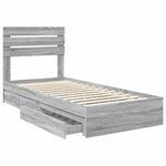 vidaXL Lit de Rangement Gris Sonoma 75 x 190 cm Bois d'ingénierie