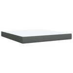 vidaXL Sommier à lattes de lit avec matelas Gris foncé 180x200cm Tissu