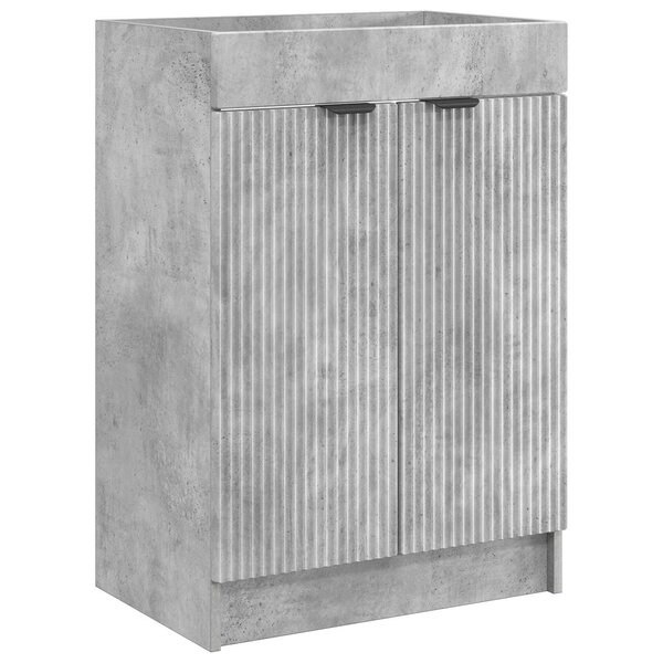 vidaXL Armoire sous évier de salle de bain Gris béton
