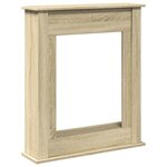 VidaXL Cadre de cheminée chêne sonoma 75x20x87 5 cm bois d'ingénierie