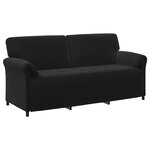 vidaXL Sofa 3 places Noir 198 x 83 x 95 cm Velours