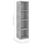 vidaXL Ensemble de meubles TV 4 Pièces Gris béton Bois d'ingénierie
