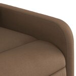 vidaXL Fauteuil inclinable électrique Marron Tissu