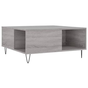vidaXL Table basse sonoma gris 80x80x36 5 cm bois d'ingénierie