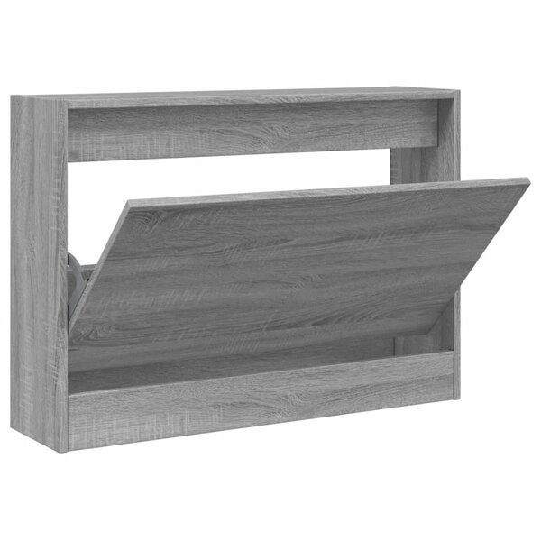 vidaXL Armoire à chaussures sonoma gris 80x21x57 cm bois d'ingénierie