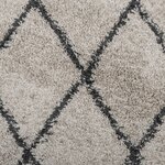 vidaXL Tapis shaggy à poils longs moderne beige anthracite 80x150 cm