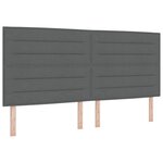 Box Spring VidaXL avec Matelas Gris Foncé 200x200 cm en Tissu