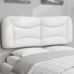 vidaXL Coussin de tête de lit blanc 140 cm similicuir