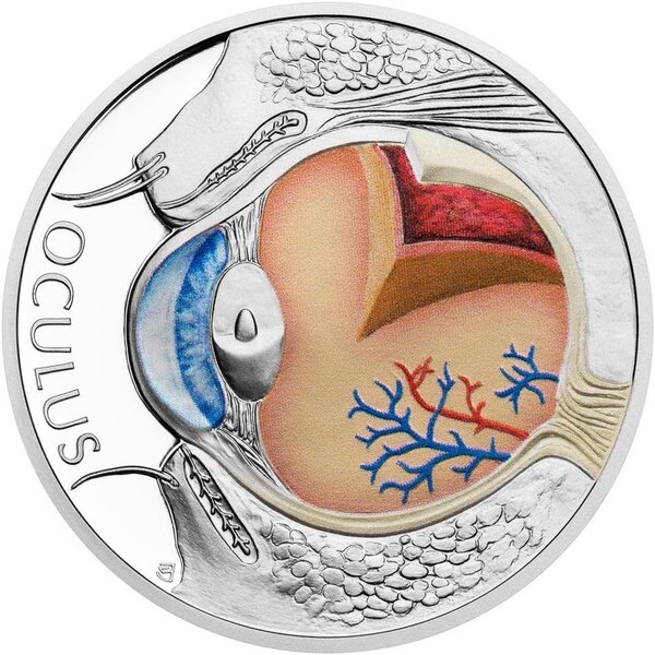 Pièce de monnaie en Argent 1 Dollar g 31.1 (1 oz) Millésime 2025 Human Body EYE (PRÉCOMMANDE)