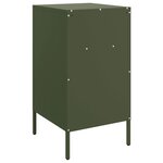 vidaXL Table de chevet vert olive 36x39x68 cm acier laminé à froid
