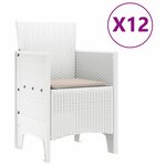 vidaXL Ensemble de salle à manger pour jardin avec coussin 13 Pièces