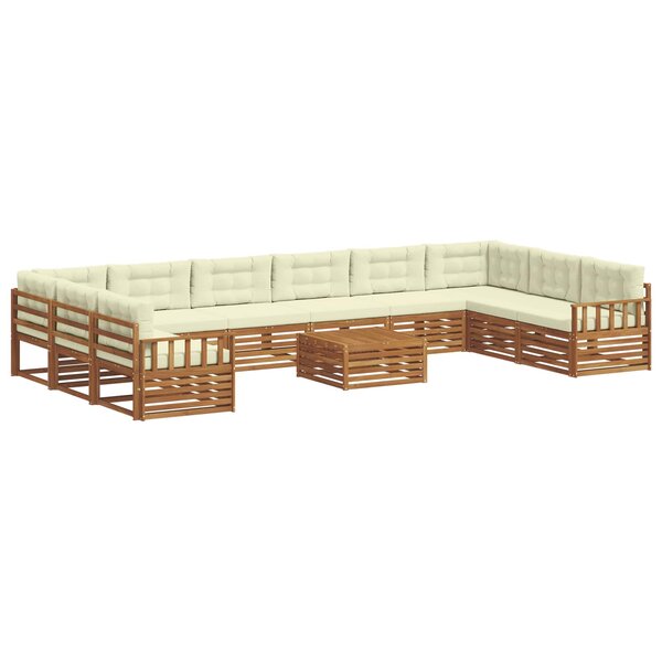 vidaXL Ensembles de canapés 11 pc Naturel et Crème