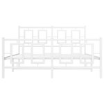 vidaXL Cadre de lit métal sans matelas et pied de lit blanc 140x200 cm