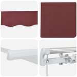 vidaXL Auvent manuel rétractable bordeaux 300x250 cm