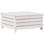 vidaXL Salon de jardin 5 Pièces avec coussins blanc bois massif de pin
