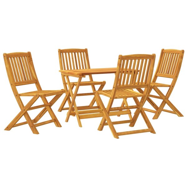 vidaXL Ensemble à manger de jardin pliable 5 Pièces bois massif d’acacia