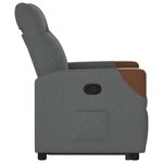 vidaXL Fauteuil inclinable Gris foncé Tissu