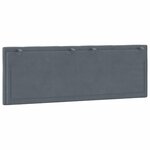 vidaXL Coussin de tête de lit Hanko gris foncé 140 cm velours