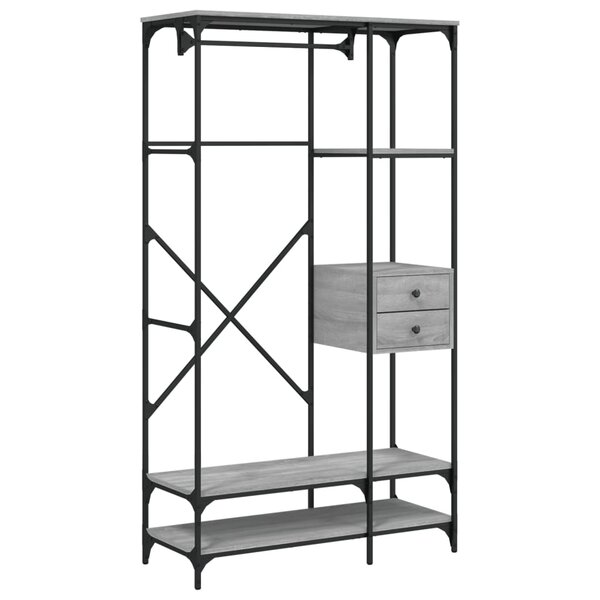 vidaXL Armoire à tiroirs sonoma gris 100x40x180 cm bois d'ingénierie