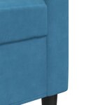 vidaXL Canapé à 2 places Bleu 120 cm Velours