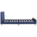 vidaXL Cadre de lit Bleu Tissu 140x200 cm
