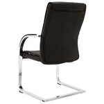 Chaise fauteuil siège de bureau informatique étude cantilever similicuir noir 02_0023996