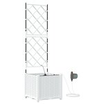 vidaXL Jardinières de jardin 1 pc Blanc 40 x 40 x 142 cm Plastique