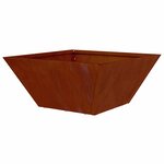 vidaXL Cache-pot de jardin 5 Pièces Rouillé 35 x 35 x 15 cm