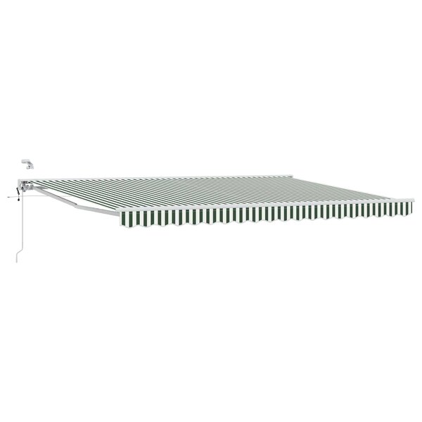 vidaXL Auvent rétractable électrique Vert et blanc 4 × 3 m