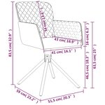vidaXL Chaises pivotantes à manger lot de 2 Noir Velours