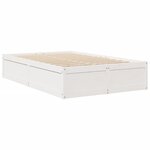 vidaXL Cadre de lit sans matelas blanc 135x190 cm bois de pin massif