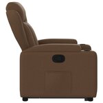 vidaXL Fauteuil inclinable Marron Tissu